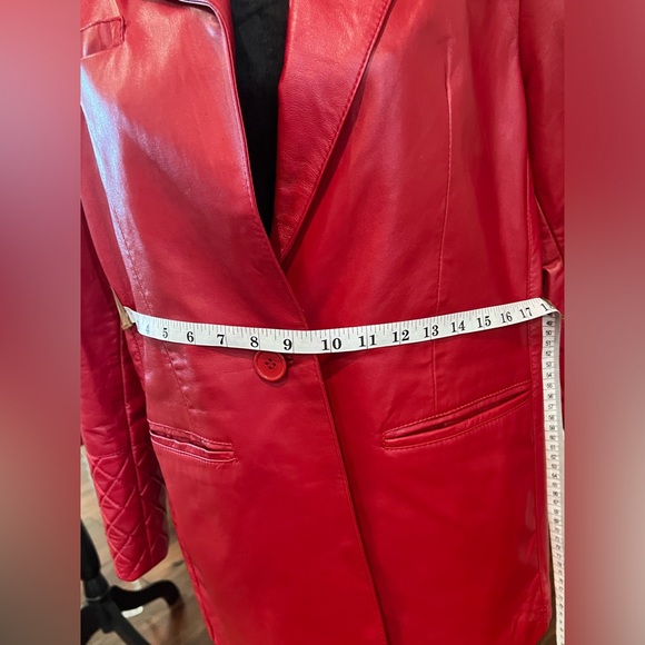 Leather Blazer Jacket Coat - Picture 6 of 11